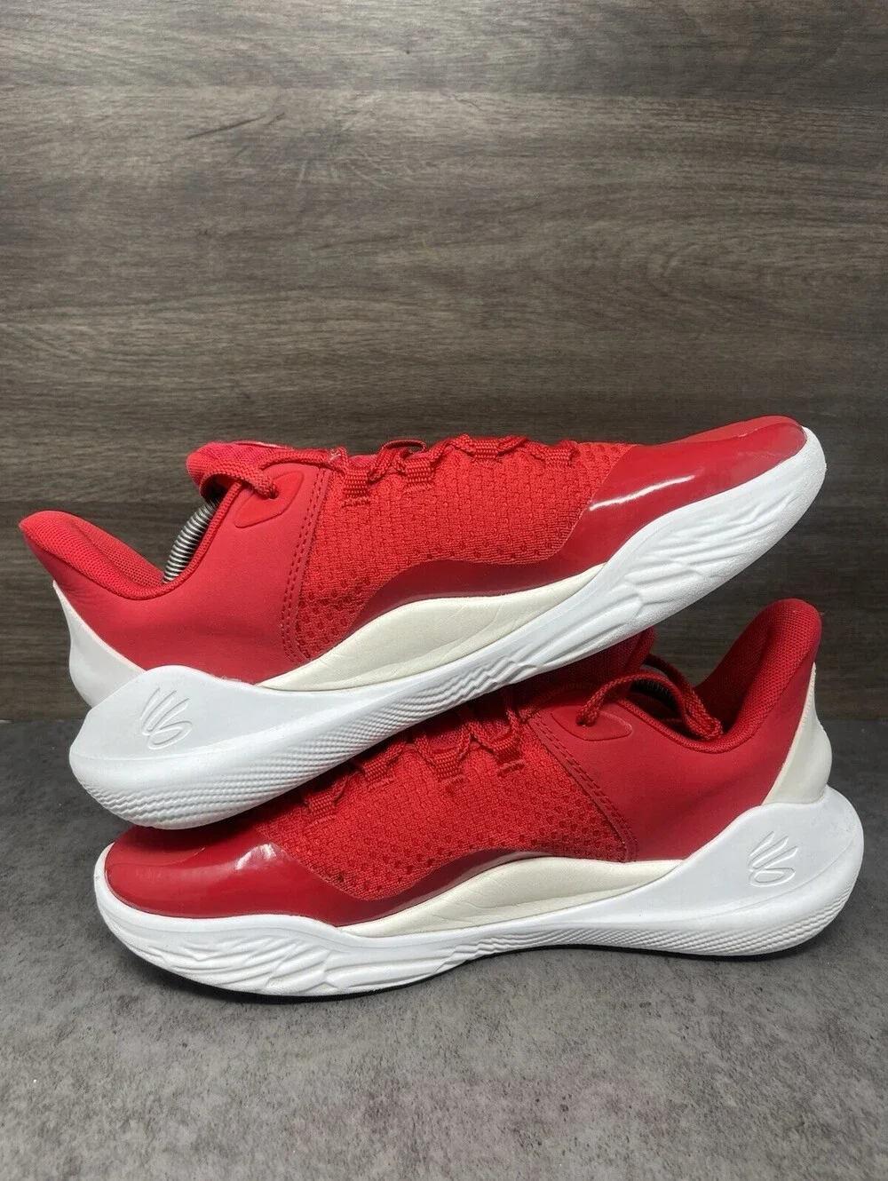Under Armour Curry 11 Team Red White Size 9.5 Mens Flow Basketball Shoes